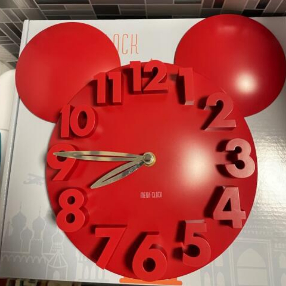 NIB Mickey Mouse Big Digit 3D Wall Clock